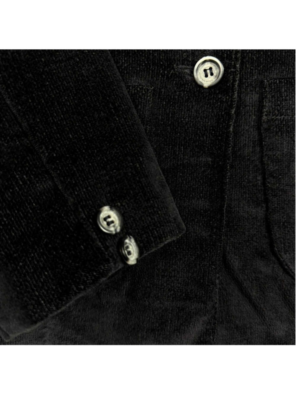 Wrangler Blazer Jacket Black Corduroy Single Breasted Business Retro Womens 11 - Picture 5 of 10